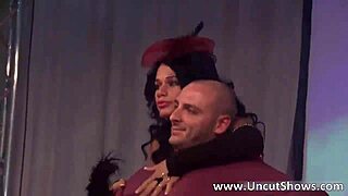 wanna see this slutty brunette strip red lingerie outdoors?