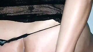 yo, reymisterio422's crossdressing tranny collects veggies outdoors in retro blue films style