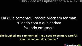 meia-irma do padrasto ri enquanto ele me fode