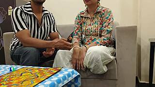 Jija sali game escalates to rough hindi moaning pussy pounding orgasm