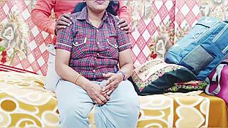 desi schoolgirl with big boobs tries fucking while dirty talking in telugu