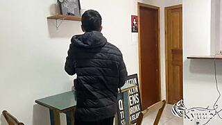 boyfriend leaves as his friend arrives home to fuck me wildly