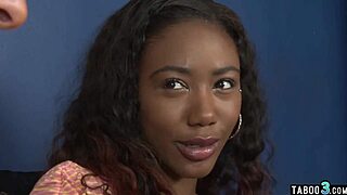 black teen stepdaughter chanell heart needs daddy's big white cock to focus