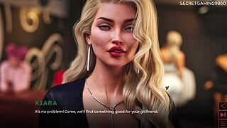 pervert stepson sneaks help to busty stepmom in tight fitting room game