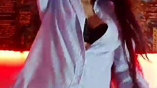 crazy colombian latina flashes natural tits outdoors solo toy tease