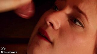 in the office victoria greene kneels at milking table slurping anonymous cock deepthroat cum explosion