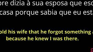 meia-irma do padrasto ri enquanto ele me fode