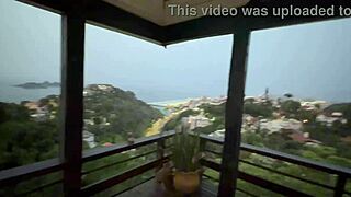 Fucking Married Latina Teen on Risky Balcony