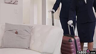 stewardess latinas go wild licking pussies after flight 😈👅💦