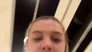 Fat Blonde Teen Cums Masturbating Big Tits In Public Fitting Room