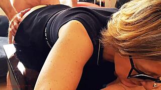 housewife cleaning turns into rough doggystyle creampie