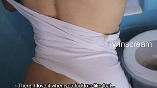 god, pov bathroom sex with sister-in-law feels so wrong while wife's away...