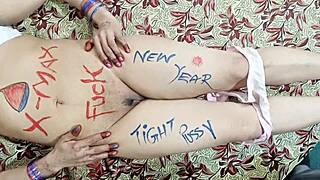 did her big ass gape from dildo in red gown white bra black hijab new year?