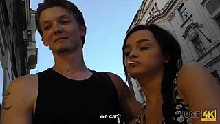 hunt4k. erica black skinny teen slut needs cash... fucks old guy outdoors for it 💦😈