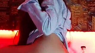 crazy colombian latina flashes natural tits outdoors solo toy tease