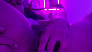 double pleasure: vibrator buzzes pussy while anal plug stretches tight