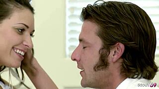 Big dick boyfriend pounds sexy teen couple intensely