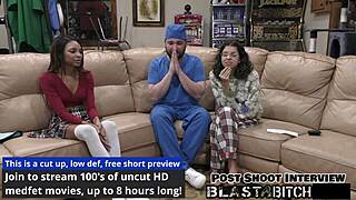 Solana spits doctor's load so he fucks her face hard