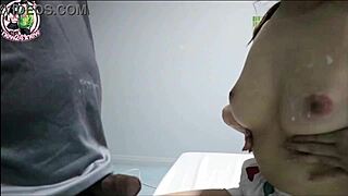 high school girl sucks teacher's cock then raw creampie pov roleplay