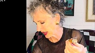 mature wife smokes sensuously then rides cock cowgirl in bedroom bareback sex