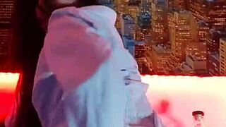 crazy colombian latina flashes natural tits outdoors solo toy tease