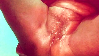 Village wife fingers pussy licks cock at ranch creampie