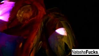 Busty Natasha Nice Masturbates Under Sexy Black Light