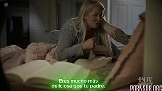 stepmom seduces to fill stepdad's shoes in hot latina creampie