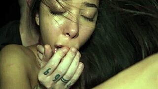 Submissive petite filipina begs for rough interracial threesome pounding 😈🍆💦