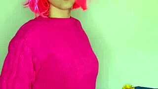 Tease Big Tits In Kitty Mask While Touching Myself Seductively