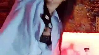 crazy colombian latina flashes natural tits outdoors solo toy tease