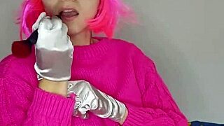 Tease Big Tits In Kitty Mask While Touching Myself Seductively