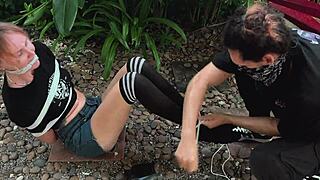 Tickle her sexy feet!