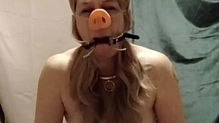 hey slave, time for your self-bondage indoctrination suck that pig cock with spreader