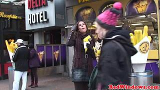 big titted dutch hooker sucks cock before doggystyle pounding