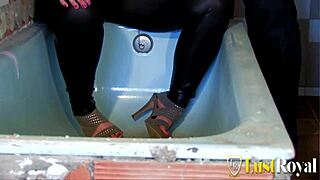 damn, lorena fox rides cock hardcore in the bathroom!