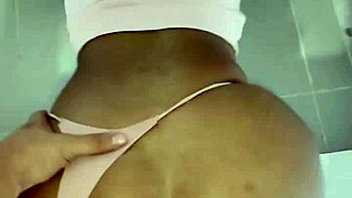 cleaning bathroom left my teen ass gaping with cum