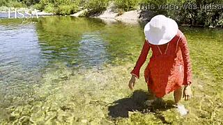 walking outdoors for sex got interrupted... epic bj and ass cumshot!