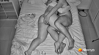 spanish couple slaps ass masturbates wet before passionate sleep sex