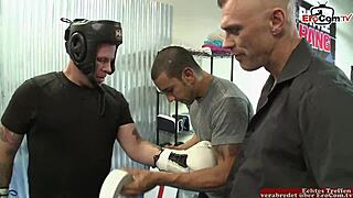 Chubby Brunette Big Tits Slut Fucks Fighter Hard