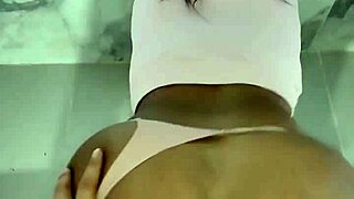 cleaning bathroom left my teen ass gaping with cum