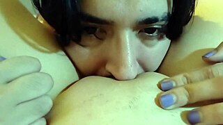 her intense moans shake me during real pov oral sex