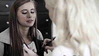 Our taboo teen bffs share my mature cock in erotic threesome fantasy!