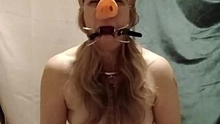 hey slave, time for your self-bondage indoctrination suck that pig cock with spreader