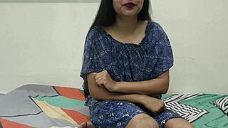 indian desi strips in front of stepBROTHER while he WATCHES PORN