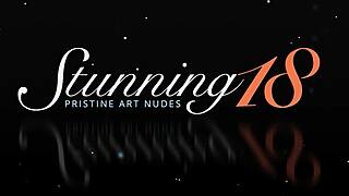 Erotic naked tour explores sarah's sexy shaved body curves