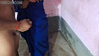 pakistani village bhabhi's hairy pussy stretched in rough outdoor fuck