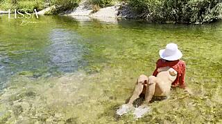 walking outdoors for sex got interrupted... epic bj and ass cumshot!