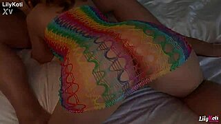 i can't stop watching my horny gf's huge tits suck lilykoti in fishnets