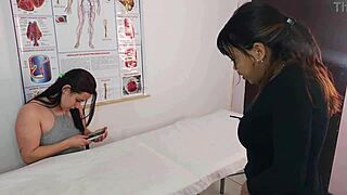 lesbian couple meets male gyno for kinky big ass exam fantasy